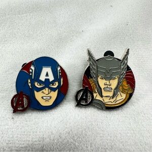 Avengers Pin Bundle Thor Captain America Collectable Enamel Distinct Trading